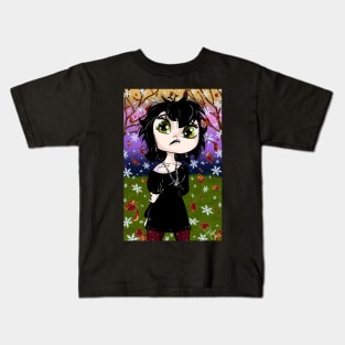 Adorable Little Gothic Vampire Crafty Witch Kids T-Shirt